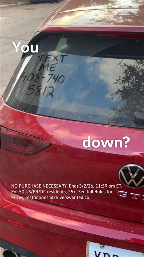 Volkswagen lanza pistas en la campaña social “Se buscan conductores” para tener la oportunidad de ganar un Golf GTI del 2026